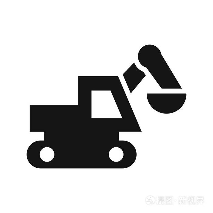 挖掘机矢量图标标志图标矢量插图个人和商业用途.