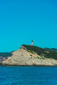 海上海岸岩石灯塔风景