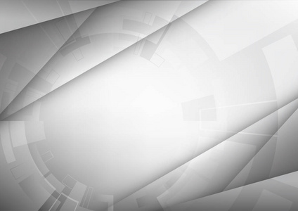 抽象灰色和白色技术几何公司设计背景EPS10.矢量插图