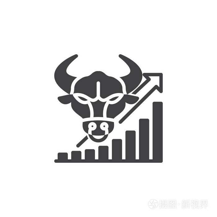 公牛趋势符号标志标志插图