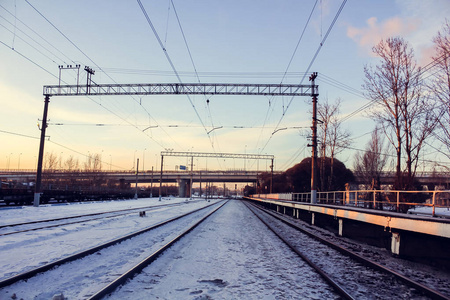 俄罗斯铁路白天观景
