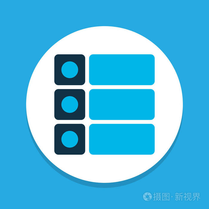 任务图标颜色的符号.时尚风格的优质隔离列表元素