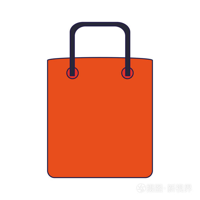 购物袋卡通符号矢量图平面设计