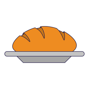 菜面包食物矢量图平面设计