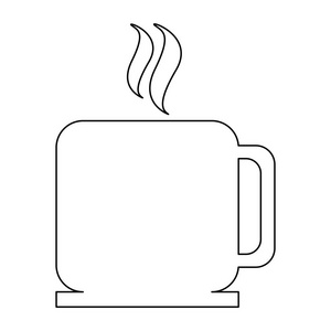 咖啡杯杯孤立矢量插图平面设计