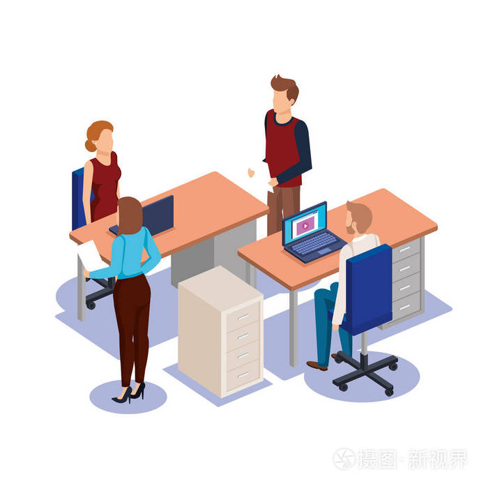 职场人士矢量图设计