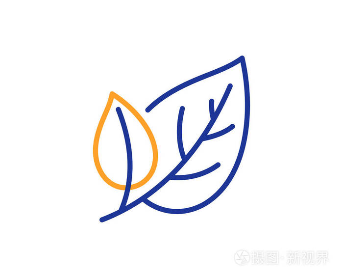 自然植物叶片标志.