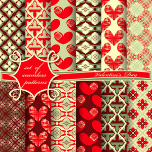 s Day. Heart, abstract shapes, decorative flowers, design elemen