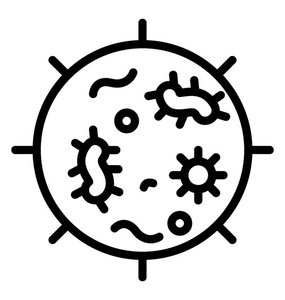 微生物细菌线图标设计
