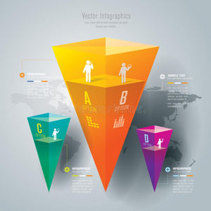 抽象信息图形模板设计。