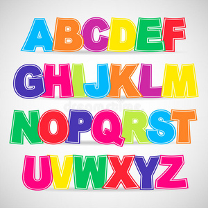 彩色矢量字母表
