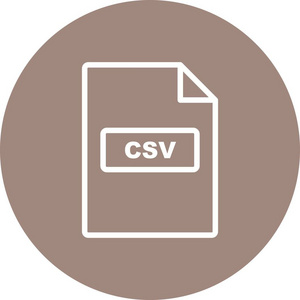 CSV矢量图标符号图标矢量插图个人和商业用途。