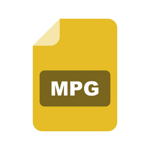 个人和商业用途的MPG矢量图标符号图标矢量插图。