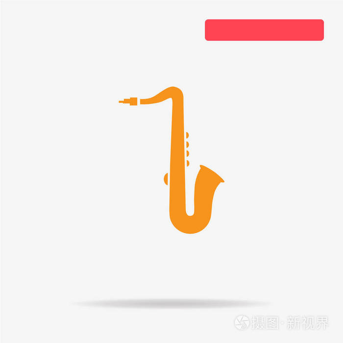 萨克斯风图标. 矢量概念图设计.