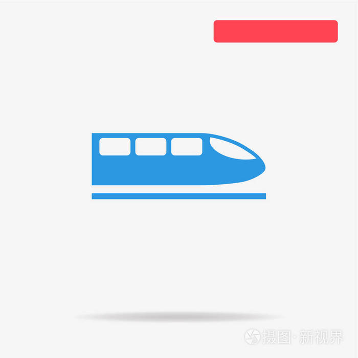 高速列车图标矢量概念图设计
