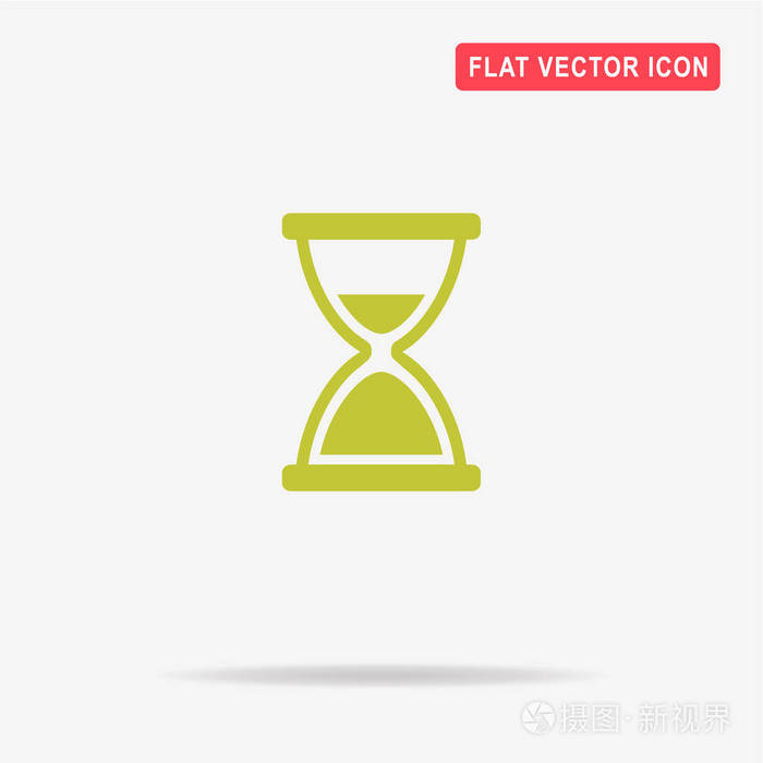 沙漏图标. 矢量概念图设计.