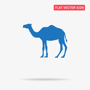 骆驼图标。 矢量概念图设计。