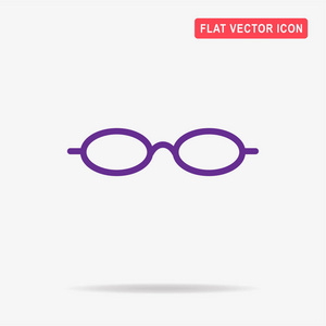 眼镜图标。 矢量概念图设计。