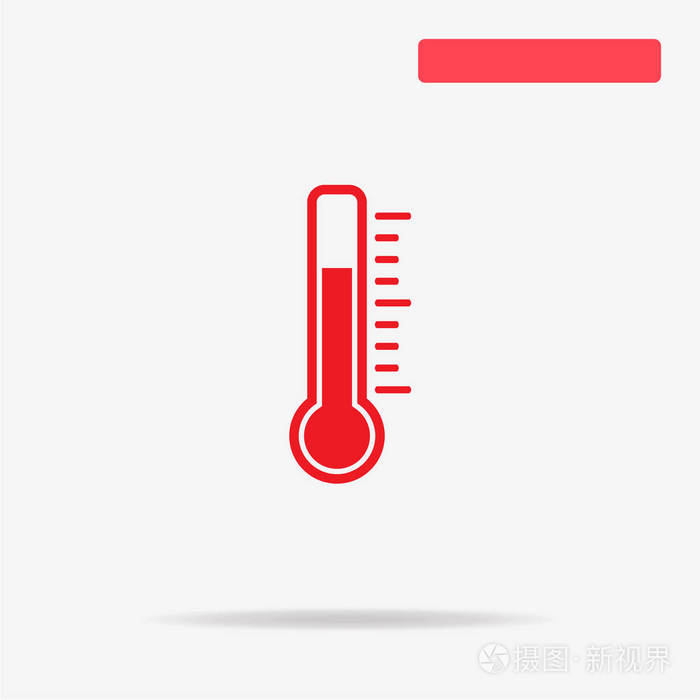 温度计图标矢量概念图设计