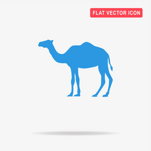骆驼图标。 矢量概念图设计。