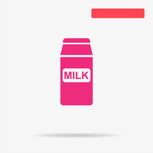牛奶图标。 矢量概念图设计。