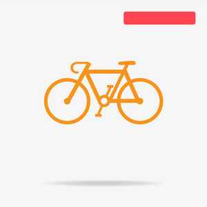 自行车图标。 矢量概念图设计。