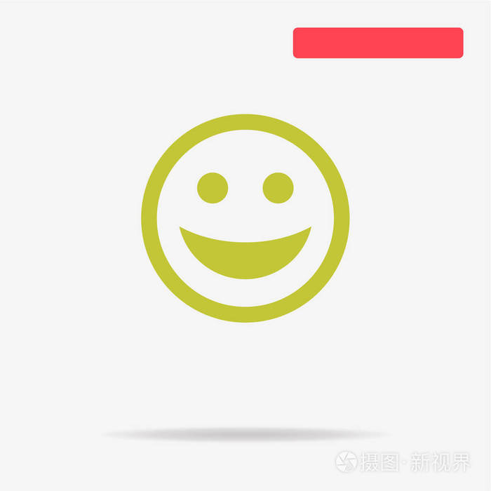 笑脸图标矢量概念图设计