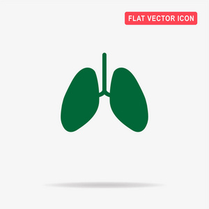 肺部图标。矢量概念图设计。