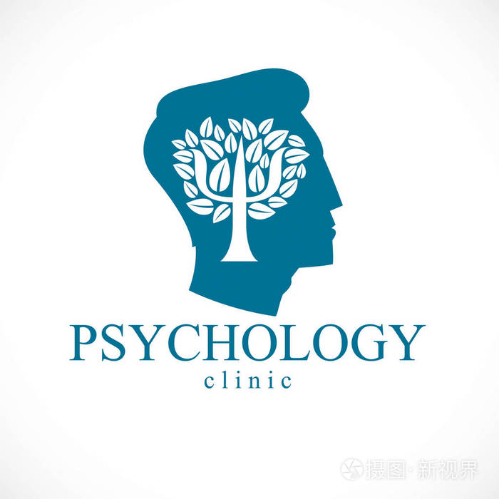 心理学概念向量标志或图标