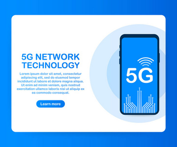 5g 网络无线系统和互联网。通信网络。向量例证