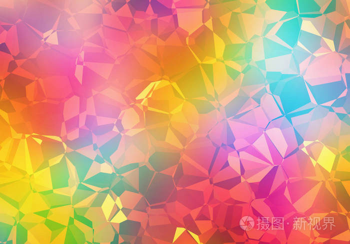 五颜六色的水晶抽象纹理 立体画背景
