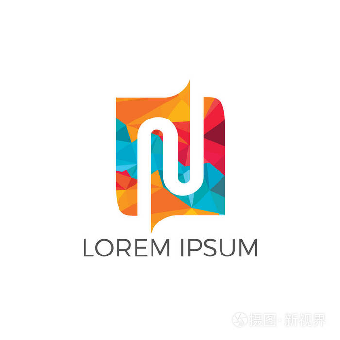 创意字母n标志设计.