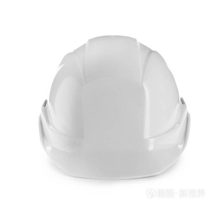 白色背景上的防护安全帽 安全设备