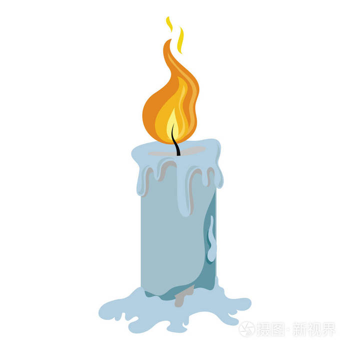 蜡烛火焰隔离矢量图平面设计插画-正版商用图片16hx2h