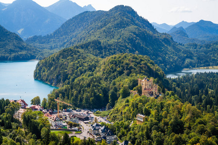 德国的Hohenschwangau和AlpseBavaria