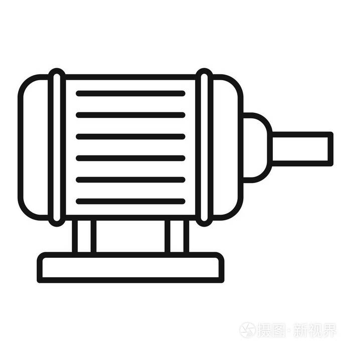 电机泵灌溉图标轮廓样式