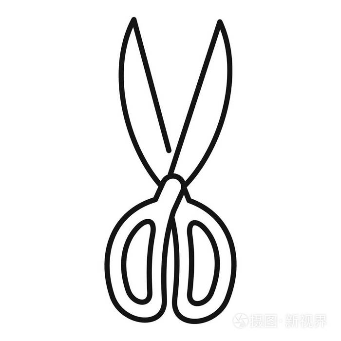 花园剪刀图标, 轮廓样式