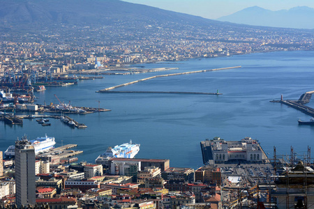 s Eye View of Port of Naples In Italy 