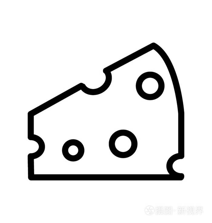 白色背景上的奶酪片