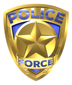警察部队黄金徽章图片
