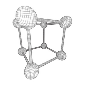 线框网格分子图片