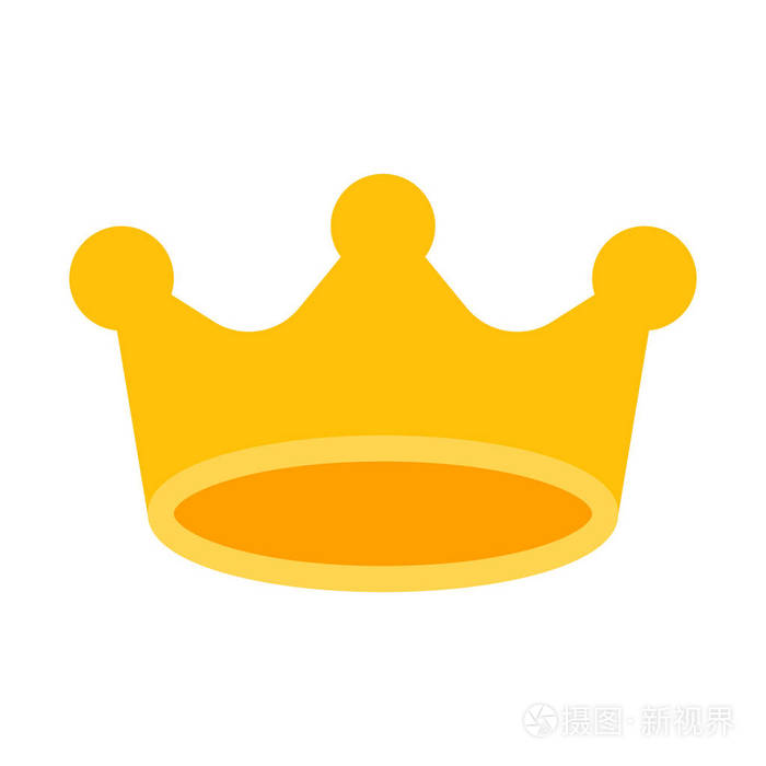 王国女王皇冠图标简单矢量插图
