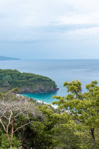 热带景观。从悬崖上看。巴厘岛, 岛西, 印度尼西亚