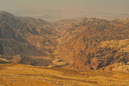 瓦迪达纳保护区典型景观。 瓦迪达纳国家公园。 约旦