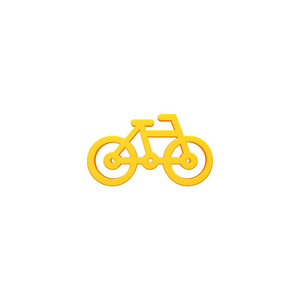 自行车体积三维渲染图像图标图片