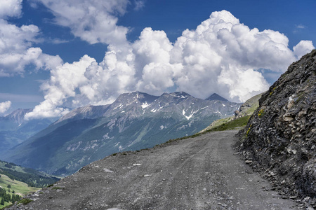 Assietta and Colle delle Finestre, Turin, Piedmont, italy, at su