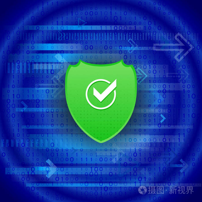 互联网保护盾牌计算机数据防御全球网络安全抽象数字商业背景