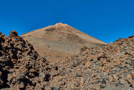 泰德火山泰德山景观和泰德国家公园泰内里夫加那利群岛的熔岩景观