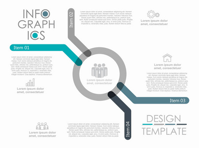信息图表设计模板与地方为您的数据。矢量图