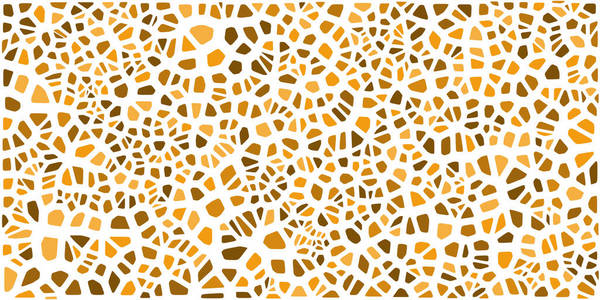 彩色玻璃彩色Voronoi与圆角矢量抽象。 不规则细胞背景模式。 二维几何形状网格。 长宽比21